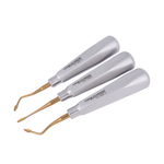SurgiMac Spade Elevators, Left, Right & Straight (Set), Gold (TiN) Tips, Stainless Steel, Air Series, 3/Pk