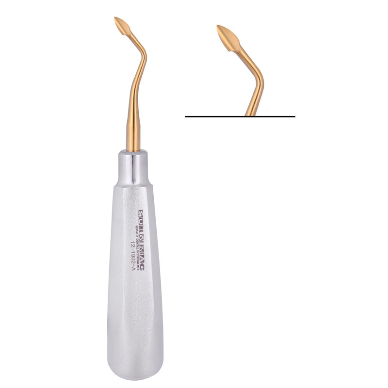 SurgiMac Spade Elevators, Left, Right & Straight (Set), Gold (TiN) Tips, Stainless Steel, Air Series, 3/Pk