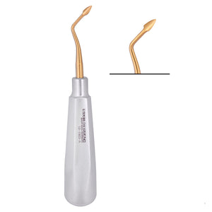 SurgiMac Spade Elevators, Left, Right & Straight (Set), Gold (TiN) Tips, Stainless Steel, Air Series, 3/Pk