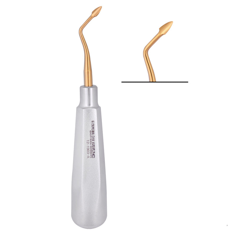 SurgiMac Spade Elevators, Left, Right & Straight (Set), Gold (TiN) Tips, Stainless Steel, Air Series, 3/Pk