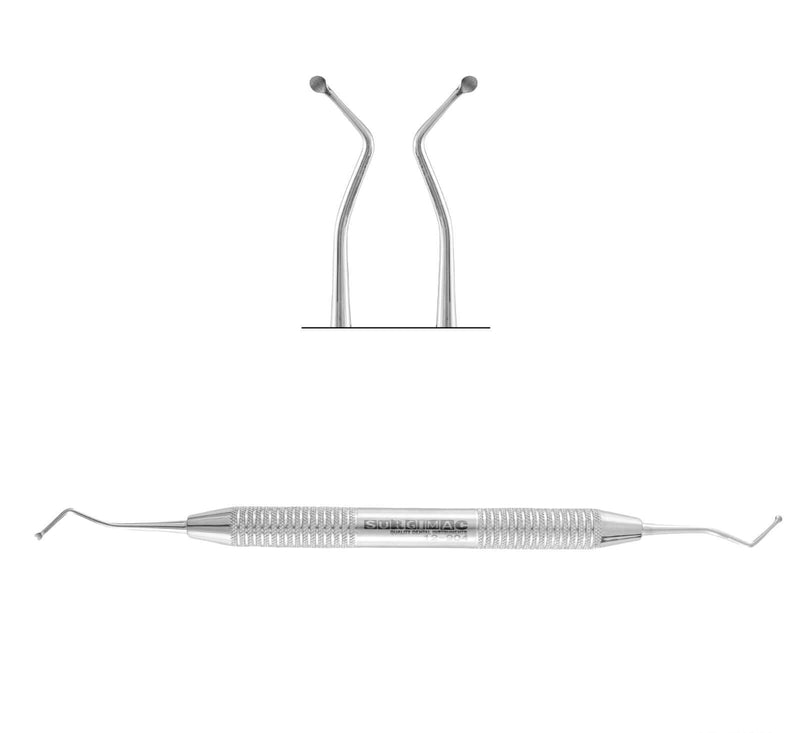 SurgiMac #19 Spoon Excavators, 2.0mm/2.0mm, Double-Ended, Stainless Steel, Air Series, 1/Pk | SurgiMac Dental Supply
