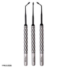 SurgiMac Bernard Periotome Root Elevator Left, Right and Straight Black(TiN) Tips, Stainless Steel, Pro Series, 3/Pk | SurgiMac Dental Supply