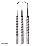 SurgiMac Bernard Periotome Root Elevator Left, Right and Straight Black(TiN) Tips, Stainless Steel, Pro Series, 3/Pk | SurgiMac Dental Supply