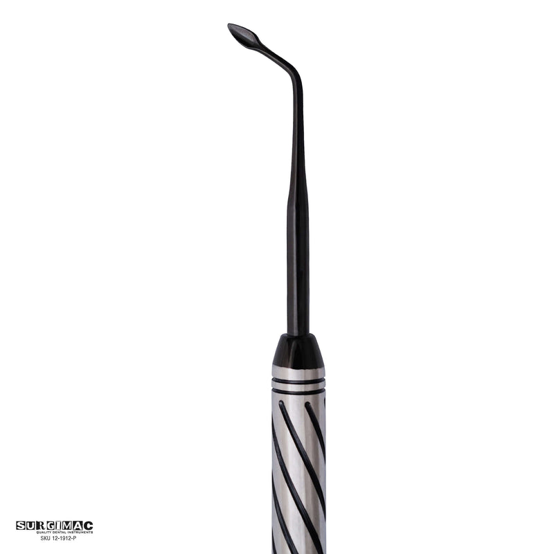 SurgiMac Bernard Periotome Root Elevator Right, Black(TiN) Tips, Stainless Steel, Pro Series, 1/Pk | SurgiMac Dental Supply