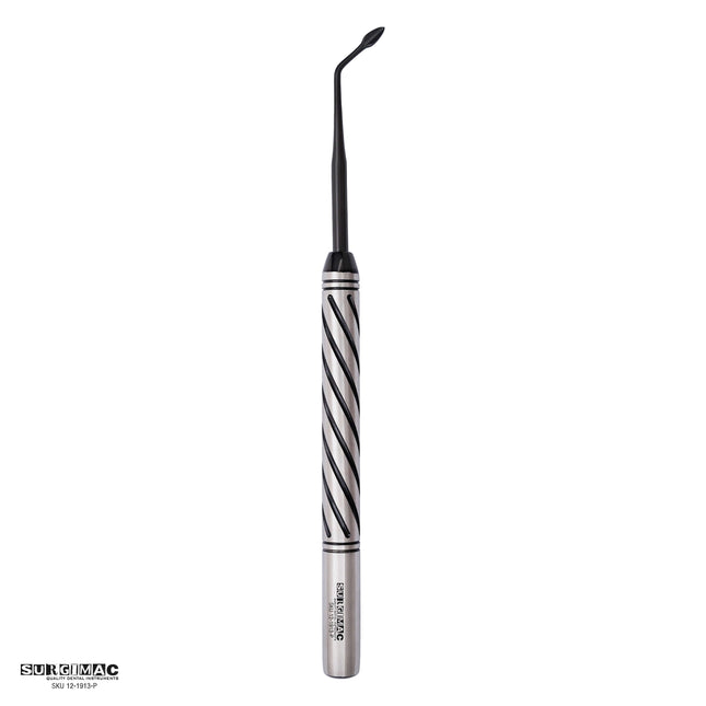 SurgiMac Bernard Periotome Root Elevator Left, Black(TiN) Tips, Stainless Steel, Pro Series, 1/Pk | SurgiMac Dental Supply