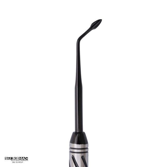 SurgiMac Bernard Periotome Root Elevator Left, Black(TiN) Tips, Stainless Steel, Pro Series, 1/Pk | SurgiMac Dental Supply