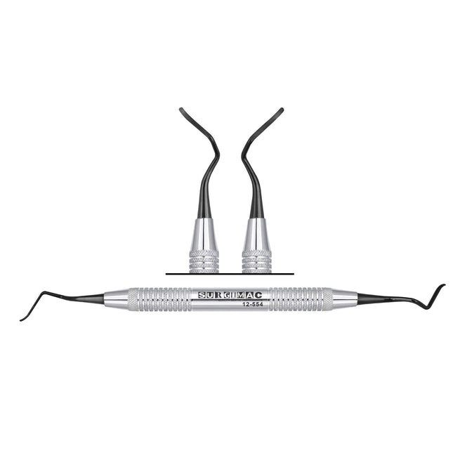 SurgiMac VISTA Tunnelling Knife #4, Black (TiN)Tips, Double-Ended, Stainless Steel, Air Series, 1/Pk