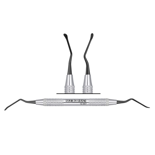 SurgiMac VISTA Tunnelling Knife #2, Black (TiN)Tips, Double-Ended, Stainless Steel, Air Series, 1/Pk