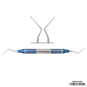 SurgiMac #31LS Spoon Excavator, Double Ended, Blue, Stainless Steel, Air Series, 1/Pk 12-931