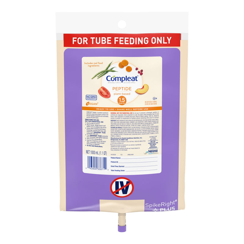 Pediatric Tube Feeding Formula Compleat Pediatric Peptide 1.5 CS/6 00043900670386