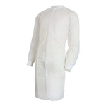 Lab Coat McKesson White Large / X-Large Knee Length Spunbond Polypropylene Disposable | SurgiMac Dental Supply