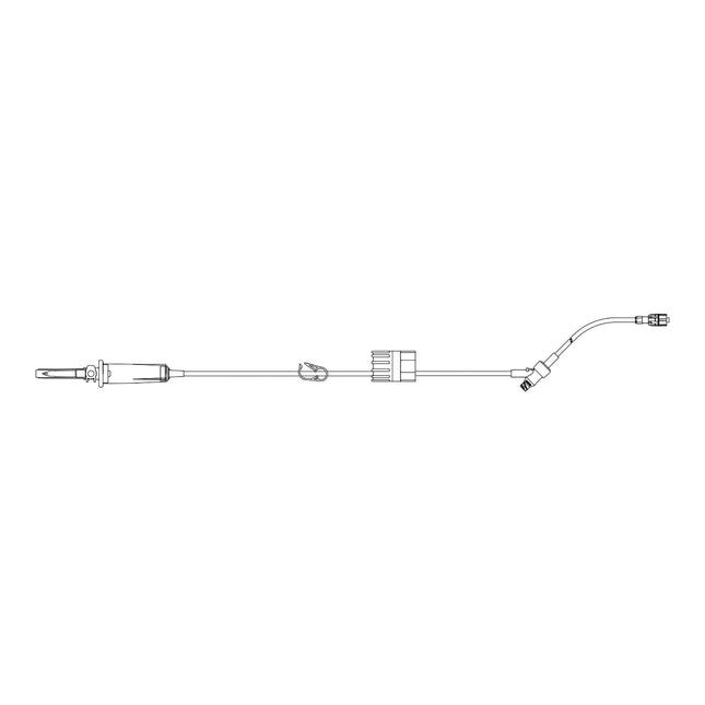 Primary IV Administration Set Rate Flow® II Gravity 1 Port 15 Drops / mL Drip Rate 15 Micron Filter 82 Inch Tubing Solution Flow Regulator CS/50