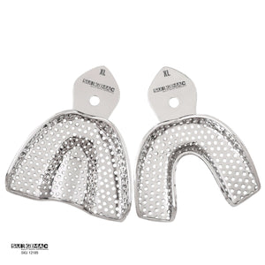 SurgiMac Impression trays, Regular Perforated Full-Arch, Stainless Steel, Eco Series, 10/Pk | SurgiMac Dental Supply