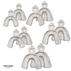 SurgiMac Impression trays, Regular Perforated Full-Arch, Stainless Steel, Eco Series, 10/Pk | SurgiMac Dental Supply