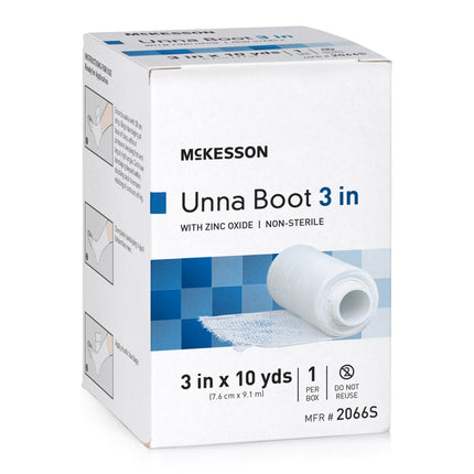 Unna Boot McKesson Zinc Oxide 3 Inch X 10 Yard