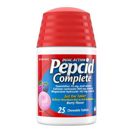 Antacid Pepcid Complete 800 mg - 165 mg - 10 mg Strength Chewable Tablet