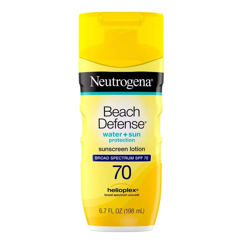 Sunscreen Neutrogena Beach Defense SPF 70 Lotion 6.7 oz. Bottle | SurgiMac Dental Supply