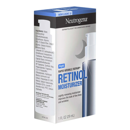 Facial Moisturizer Neutrogena Rapid Wrinkle Repair Night 1 oz. Pump Bottle Unscented Lotion