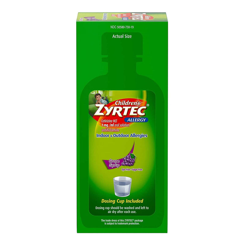 Children's Allergy Relief Zyrtec® 1 mg / 1 mL Strength Solution 4 oz. 50580073005