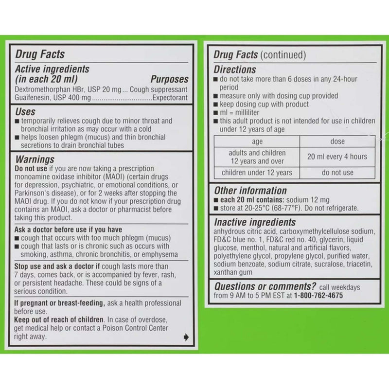 Cold and Cough Relief 8 oz. | SurgiMac Dental Supply