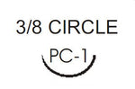 Prolene™ Polypropylene PC-1 3/8 Circle Precision Conventional Cutting Needle Size 6-0 Monofilament | SurgiMac Dental Supply