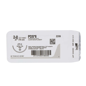 PDS™ II Polydioxanone CT-1 1/2 Circle Taper Point Needle Size 2-0 Monofilament | SurgiMac Dental Supply