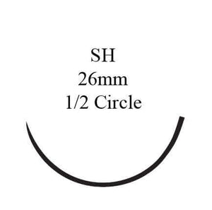 PDS™ II Polydioxanone SH 1/2 Circle Taper Point Needle Size 3-0 Monofilament | SurgiMac Dental Supply