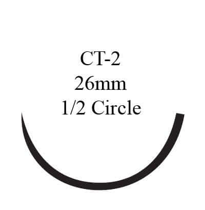 SurgiMac PDS™ II Polydioxanone CT-2 1/2 Circle Taper Point Needle Size 2-0 Monofilament, MacSuture, 36/Pk | SurgiMac Dental Supply