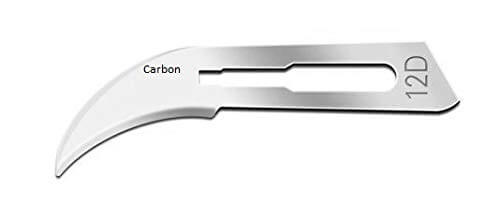 #12D Sterile Carbon Steel Surgical Scalpel Blade | MacCut by SurgiMac | Box of 100 MC-10-5212D