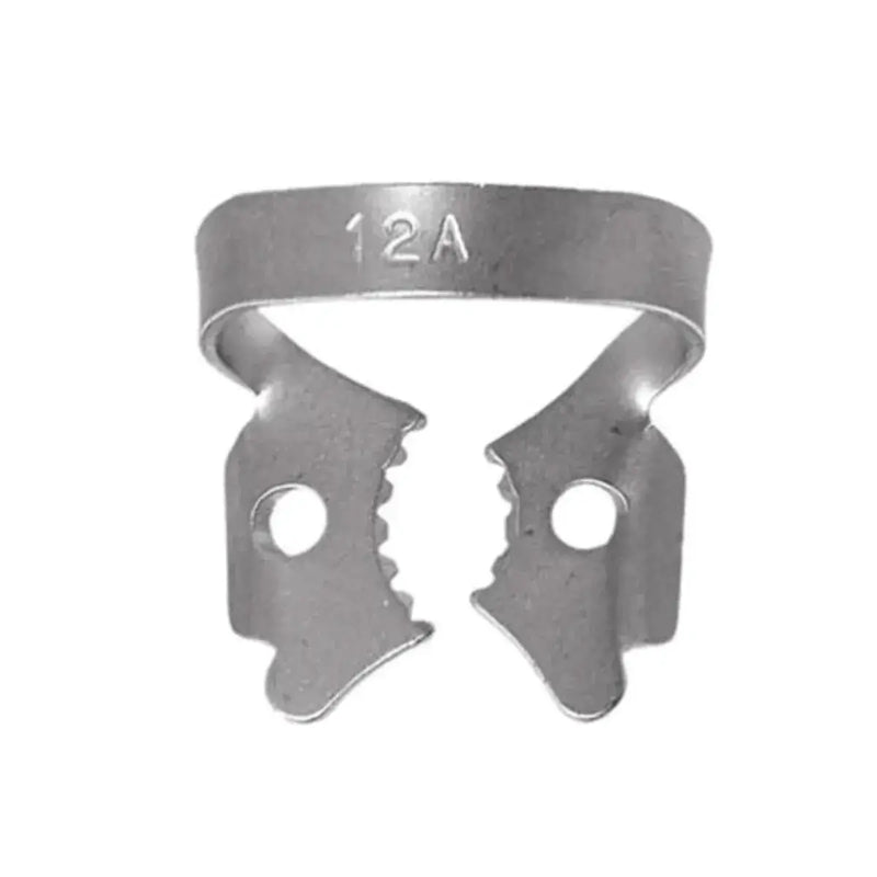 Hygenic #12A Winged Serrated Jaw, Upper Left Molars Metal Rubber Dam Clamp | SurgiMac Dental Supply