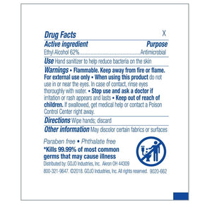 Purell Hand Sanitizing Wipes Alcohol Formula 9022-10-Bx