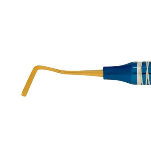 SurgiMac #4 Goldstein Flexi-Thin Composite Instrument, Blue Handle, Gold (TiN) Tips, Restorative Instruments, Stainless Steel, Air Series, 1/Pk | SurgiMac Dental Supply
