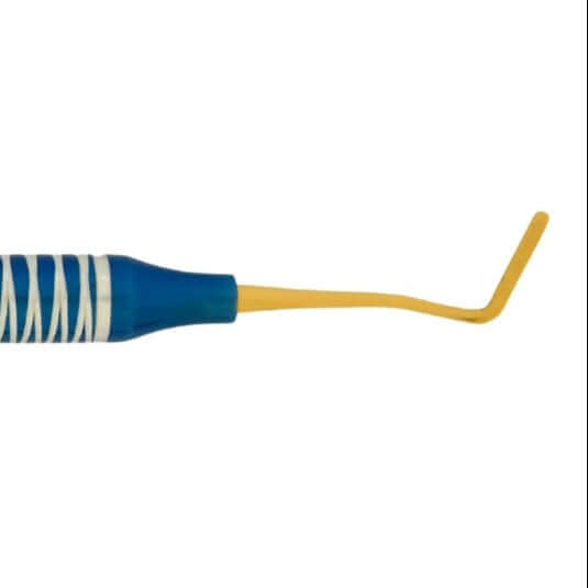 SurgiMac #4 Goldstein Flexi-Thin Composite Instrument, Blue Handle, Gold (TiN) Tips, Restorative Instruments, Stainless Steel, Air Series, 1/Pk | SurgiMac Dental Supply