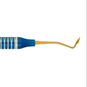 SurgiMac #6 Goldstein Flexi-Thin Composite, 2.2mm/_2.0mm, Blue Handle, Gold Tips, Restorative Instruments, Stainless Steel, Air Series, 1/Pk | SurgiMac Dental Supply