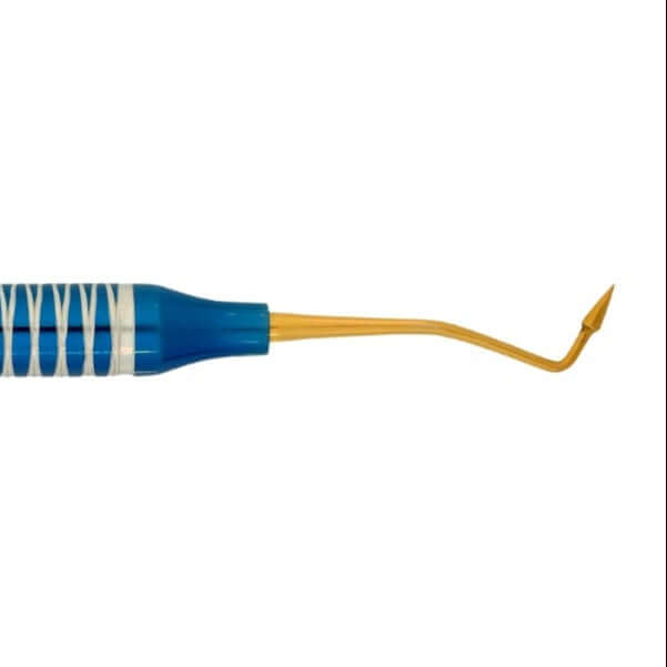 SurgiMac #6 Goldstein Flexi-Thin Composite, 2.2mm/_2.0mm, Blue Handle, Gold Tips, Restorative Instruments, Stainless Steel, Air Series, 1/Pk | SurgiMac Dental Supply