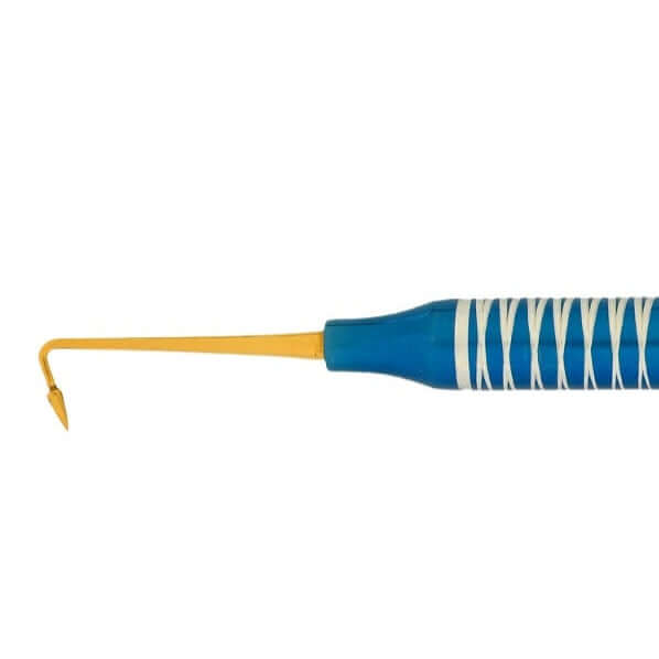 SurgiMac #6 Goldstein Flexi-Thin Composite, 2.2mm/_2.0mm, Blue Handle, Gold Tips, Restorative Instruments, Stainless Steel, Air Series, 1/Pk | SurgiMac Dental Supply