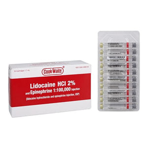 Lidocaine Cook-Waite HCl 2% - Local Anesthetic for Dentist 99167-1