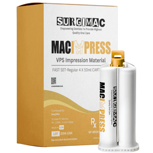 SurgiMac VPS Impression Material Heavy Body, Fast Set, 50 ml Cartridges, MacImpress, 4/Pk | SurgiMac Dental Supply