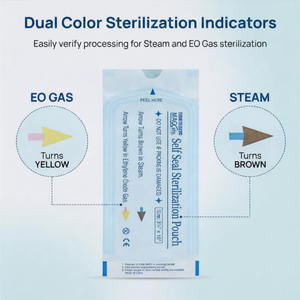 SurgiMac Self Seal Sterilization Pouch, Self-Sealing, Paper/Blue film, MacSafe, 200/Pk, 10pk/Case