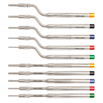 Pro Series Osteotomes Kit: Set of 10pcs Sinus Lift Instruments, Stainless Steel, Pro Series, 10/Pk