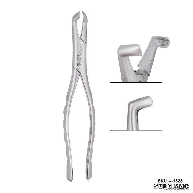 SurgiMac | SurgiMac #222 Extraction Forcep, Lower Molars, Stainless Steel, Air Series, 1/Pk | 14-1823