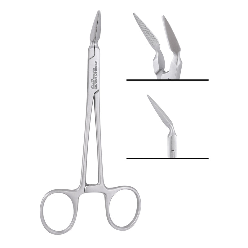 SurgiMac 45˚ Steiglitz Forcep, Serrated, 13.5cm, Stainless Steel, Air series, 1/Pk