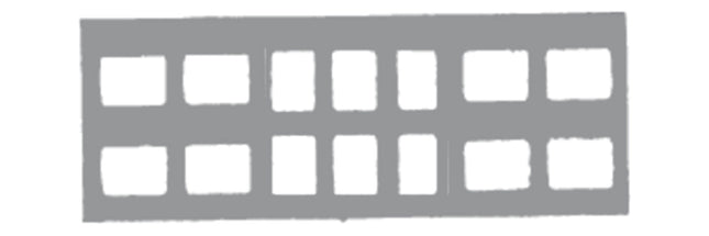 GreyLight Film Mounts Plastic/Grey 14 Window 6 Vertical, 8 Horizontal, Size 2