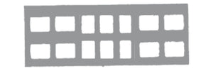 GreyLight Film Mounts Plastic/Grey 14 Window 6 Vertical, 8 Horizontal, Size 2