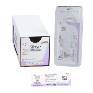 Coated Vicryl™ Polyglactin 910 TG140-8 3/8 Circle Spatula Needle Size 7-0 Braided | SurgiMac Dental Supply