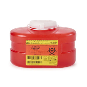 BD Sharps Collector 3.3 Quart Red Container for Safe Needle and Sharps Disposal | SurgiMac Dental Supply