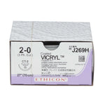 Coated Vicryl™ Polyglactin 910 CT-2 1/2 Circle Taper Point Needle Size 2-0 Braided | SurgiMac Dental Supply