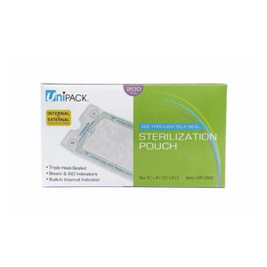 Unipack Pouch Sterilization Heat Seal 3.5 in x 6.5 in, 200/bx, 16bx/cs