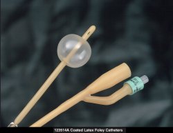 Foley Catheter Bardia 2-Way Standard Tip 30 cc Balloon 18 Fr. Silicone Coated Latex 123618A