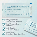 SurgiMac Self Seal Sterilization Pouch, Self-Sealing, Paper/Blue film, MacSafe, 200/Pk, 10pk/Case